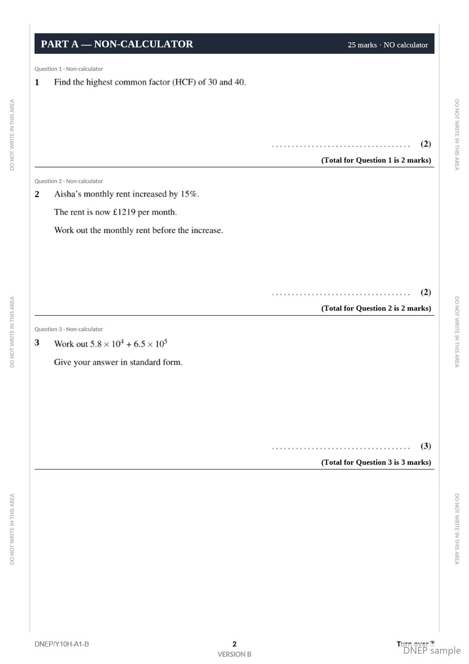 Questions written by DNEP